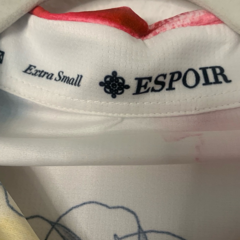 NEW Espoir Equestrian XS Watercolor Ladies’ Button Front Artsy Art to Wear Top - Picture 2 of 8